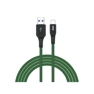 Foxin GEAR Premium USB to Type C 1.2 MT 480 mbps Charge & Sync Cable Olive Green