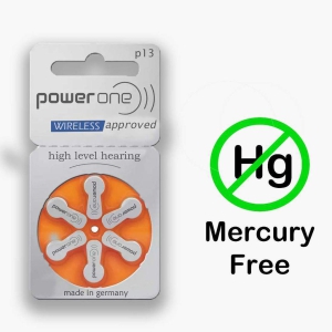 Power One Hearing Aid Battery Size 13, Pack of 12 Batteries, 2 Strips