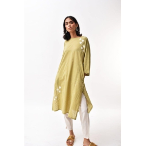 Arrosa Applique Cotton Kurta