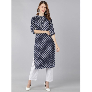 kipek-navy-blue-cotton-womens-straight-kurti-pack-of-1-none