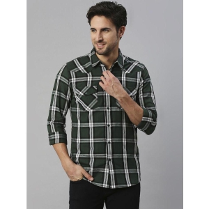 Solemio Cotton Regular Fit Full Sleeves Mens Formal Shirt - Green ( Pack of 1 ) - None