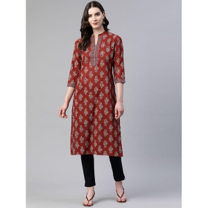 vbuyz-maroon-cotton-womens-straight-kurti-pack-of-1-none