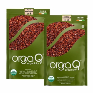 OrgaQ Organicky Ragi Finger Millet Nachni Whole Grain for Baby Madua Seeds