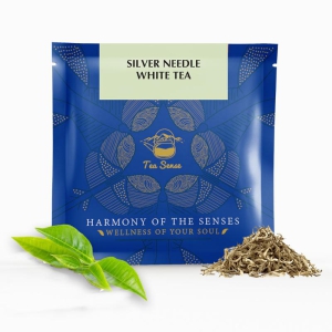 TEA SENSE Silver Needle White Pyramid Tea Bags ( 15 Pc )-15 Pcs Box
