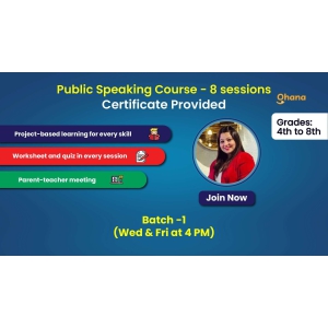 Public speaking course - 8 sessions Age group (years) - 8-12