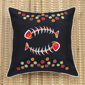 ans-black-fishbone-emb-cushion-cover-with-contrast-piping