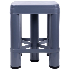 Nayasa Plastic Aarohi13 Stool (Glossy Finish, Grey, Stool_518_XL_Grey)-by Aarohi13