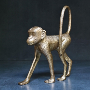 Gold Monkey Showpiece