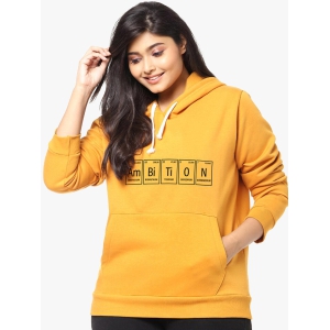 Printed Sweatshirt With Hood Yellow 6XL