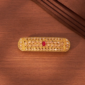 Antique Classic Hair Clip With Gold Plating-RUBY