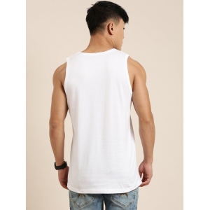 JOVEN Men Ivory Printed Innerwear Vest-L / Ivory