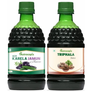 NUTROCOPIA Neem Karela Jamun & Triphala Juice For Diabetic Care Pack of 2 of 400 ML(800 ML)