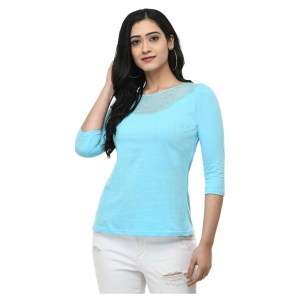 saakaa-poly-viscose-regular-tops-turquoise-l