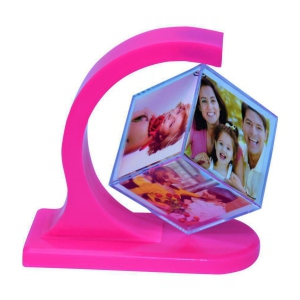 Sigaram Plastic TableTop Pink Photo Album - Pack of 1