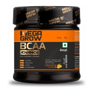 Megagrow Advance BCAA Intra/Pre Workout Supplements for Men Women|Orange Flavored,400g-29 Servings