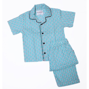 Aqua Green and White Nightwear-4-6