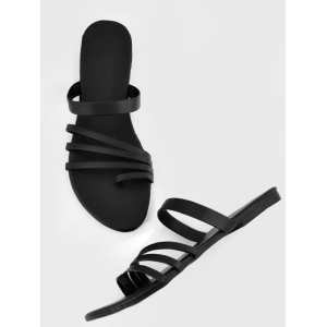 Women Black Flats Sandal