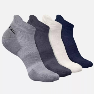 Bamboo Men Ankle Socks - 4 Pairs-Royal Blue | Navy Blue | Black | White