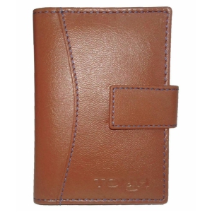 Tough Button Tan Card Holder - Tan