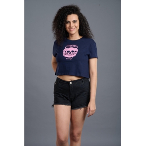 Skull with Strong Printed Crop Top for Women M