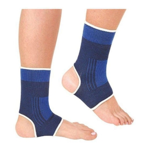 NJ STAR Blue Ankle Supports - Free Size