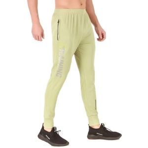 Uzarus Green Cotton Plain Joggers - L