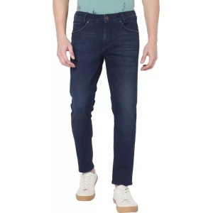 Men Slim Mid Rise Blue Jeans