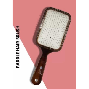 Professional Salon Hair Styling Cushion Peddle Detangling Comb with Steel Spokes For Men And Women / Flat Hair Brush - 1 Pc