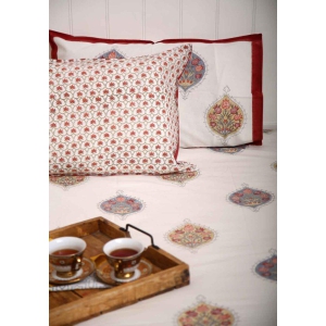 Beach Sand Premium Cotton Hand Block Print Bedsheet-Queen