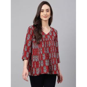 janasya-maroon-cotton-womens-regular-top-pack-of-1-none