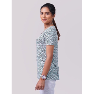 Women Blue All Over Printed Top