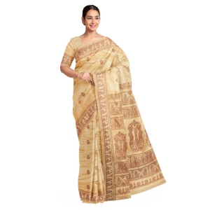 Baluchari Silk Saree Beige