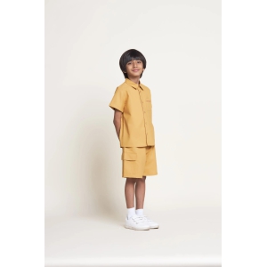 Sheeting Shirt With Shorts Co-Ord set-8-9Y