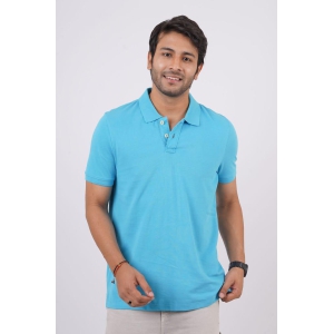 mens-md-blue-solid-polo-t-shirt