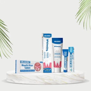 Orasore Perfect Trio Combo | Mouth Ulcer Gel 12g + Mouth Ulcer Tablets (10) with Free Pen + nHAp Whitening Toothpaste 100g