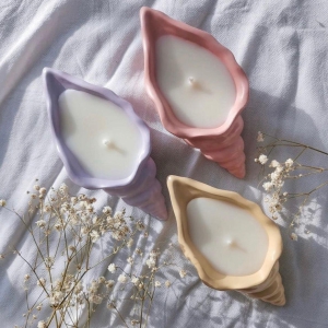 Shell Jar Scented Candles-Pink