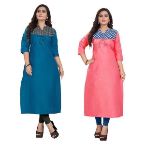 Rangrasiya Multicolor Cotton Straight Kurti - M