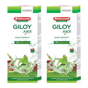 Baidyanath Natural Giloy Juice Liquid 1 l Pack Of 2