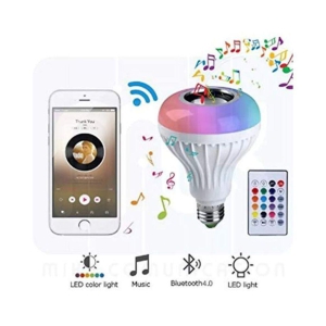 EvaaHub Plus Music Light Smart Bulb With Bluetooth Speaker B22 Self Changing Color Lamp Built-In Audio Speaker - Pack of 1