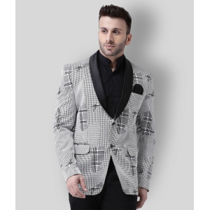 Hangup - Grey Cotton Blend Regular Fit Mens Blazer ( Pack of 1 ) - None