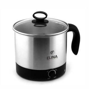 Elina 1.5 Liter Stainless Steel Multi Cooker with 600W Concealed Base | Variable Temperature | Wide Mouth | Ideal for Boiling, Steaming, Tea, Coffee