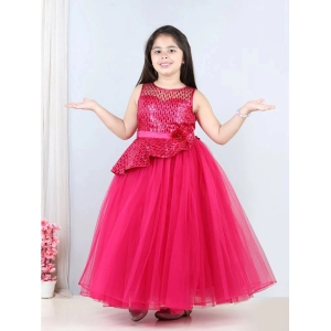 Toy Balloon Kids Magenta Net Girls Gown ( Pack of 1 ) - None