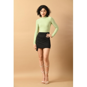 Solid Mini Skirts by offmint-XS / Black