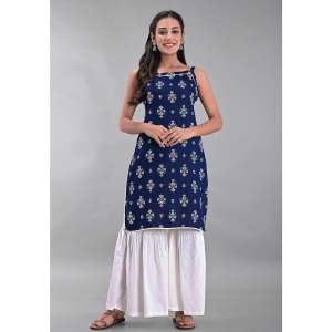 Maquien - Blue Straight Rayon Women's Stitched Salwar Suit ( Pack of 1 ) - None