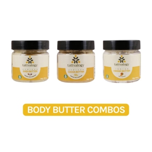 Organic Body Butter Combo, 100g each-Shea | Cocoa | Mango