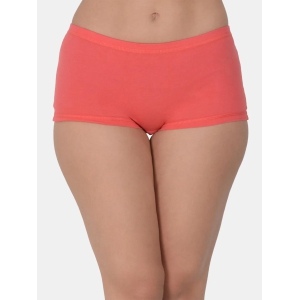 Women’s Solid Coral Mid-Rise BoyShort Brief | JOY-GJ-1 |-S