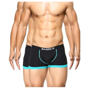 BASIICS By La Intimo - Black Cotton Mens Trunks ( Pack of 2 ) - XL