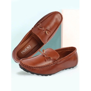 Basics Men Tan Classic Stylish Stitched Tassel Lace Design Casual Shoes Moccasin and Loafers-8