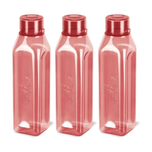 Milton Prime 1000 Pet Water Bottle, Set of 3, 1 Litre Each, Burgundy - Burgundy