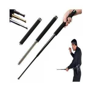 Tactical Telescopic Baton Stainless Steel Self Defence  Security Folding Stick